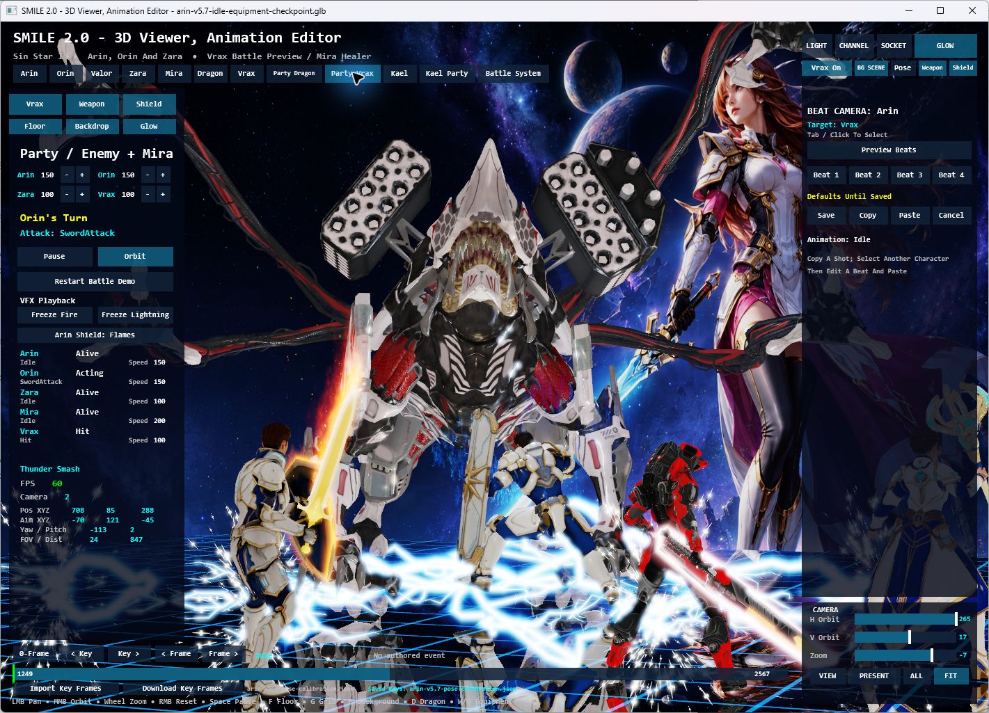 The party confronts Vrax while Orin’s lightning spreads across the reflective arena